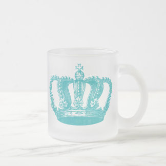 Mädchenhaftes Aquablaues Kronen Accessoire Mattglastasse