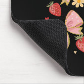 Mädchenhaftes Blumen-Strawberry-Sommerfrucht-Coque Mousepad (Ecke)
