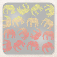 mädchenhaftes, buntes Stammes-Elefantenmuster