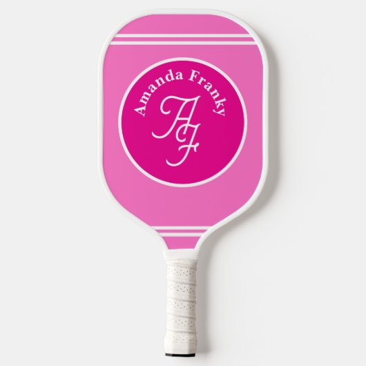 mädchenhaftes Design personalisiert Pickleball Schläger (Rückseite)