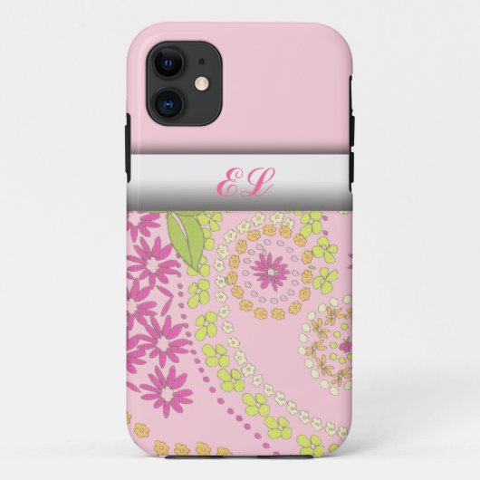 Mädchenhaftes florales Monogramm iPhone5 Hüllen (Rückseite)