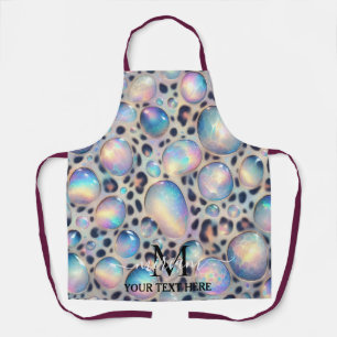 Mädchenhaftes Glamour-Opal-Leoparden-Druck-All-Ove Schürze