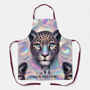 Mädchenhaftes Glamour-Opal-Leoparden-Druck-All-Ove Schürze