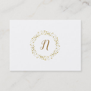 Mädchenhaftes Gold Glitter Punkte Modernes Minimal Visitenkarte
