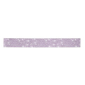 Mädchenhaftes Lavendel Glitter Funkeln Geburtstag Satinband (Vorderseite)