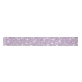 Mädchenhaftes Lavendel Glitter Funkeln Geburtstag Satinband