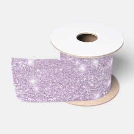 Mädchenhaftes Lavendel Glitter Funkeln Geburtstag Satinband