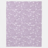 Mädchenhaftes Lavendel-Kunst-Glitter-Funkeln Fleecedecke (Vorderseite)