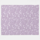 Mädchenhaftes Lavendel-Kunst-Glitter-Funkeln Fleecedecke (Vorderseite (Horizontal))