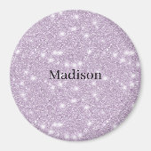 Mädchenhaftes Lavendel-Kunst-Glitter-Funkeln Magnet (Vorne)