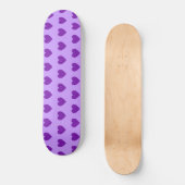 Mädchenhaftes Lila-Herzen-Muster Skateboard (Vorderseite)