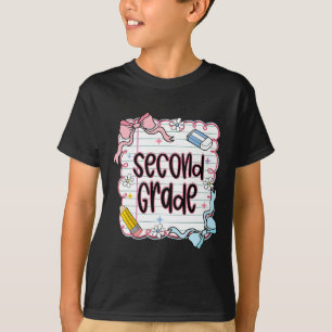 Mädchenhaftes Mädchen Zweite Klasse Zurück zur Sch T-Shirt