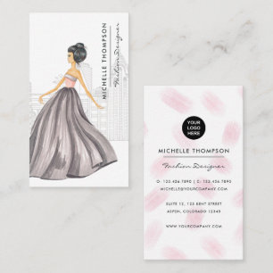 Mädchenhaftes New Yorker Modedesigner-Geschäfts Ka Visitenkarte