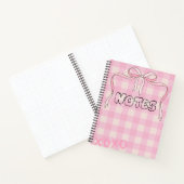 Mädchenhaftes Notizbuch mit Schleife (Innenseite)