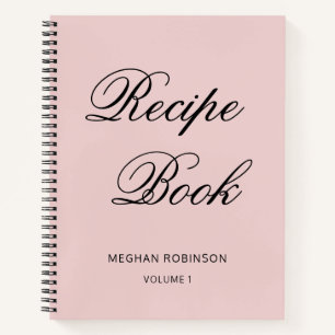 Mädchenhaftes Personalisiertes Kochbuch Rosa Rezep Notizblock