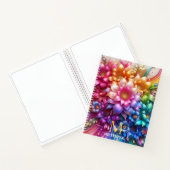 Mädchenhaftes Regenbogen-Blumen-Monogramm Notizblock (Innenseite)