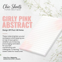 Mädchenhaftes rosa abstraktes Design 3M Post-it® N