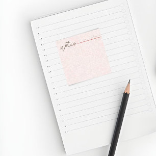 Mädchenhaftes Rosa Floral-Noten - Süßes Schreibwar Post-it Klebezettel