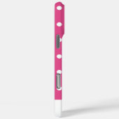 Mädchenhaftes Rosa Punkte-Muster Case-Mate iPhone Hülle (Rückseite / Rechts)