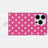 Mädchenhaftes Rosa Punkte-Muster Case-Mate iPhone Hülle (Rückseite (Horizontal))