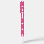 Mädchenhaftes Rosa Punkte-Muster Case-Mate iPhone Hülle (Rückseite / Links)