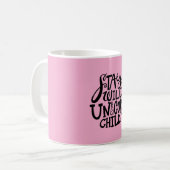 Mädchenhaftes Rosa Wildes Einhorn Kaffeetasse (Vorderseite Links)