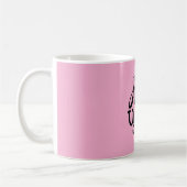 Mädchenhaftes Rosa Wildes Einhorn Kaffeetasse (Links)