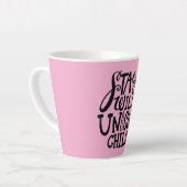 Mädchenhaftes Rosa Wildes Einhorn Milchtasse (Linke Ecke)