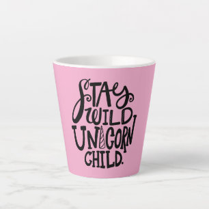 Mädchenhaftes Rosa Wildes Einhorn Milchtasse