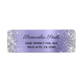 Mädchenhaftes Silber Glitter Blasslila Folie (Vorne)