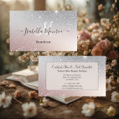 Mädchenhaftes Silber Glitter Haut Nagel Experte Ko Visitenkarte