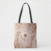 Mädchenhaftes Tiger-Monogramm Rosa Tiermuster Tasche (Vorderseite)