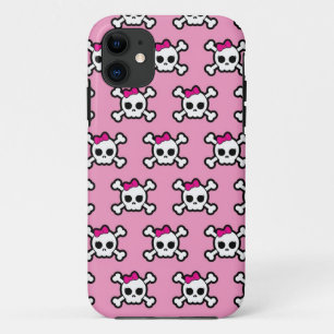mädchenhaftes Totenkopf-Muster im Punk-Stil Case-Mate iPhone Hülle