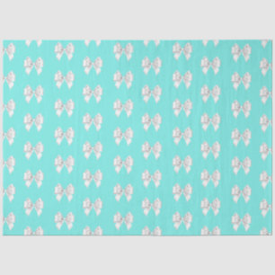 Mädchenhaftes Türkis Aqua Blau Tiffany Thema Weiße Seidenpapier