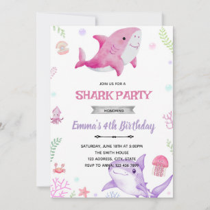 Mädchenhai Einladung zum Geburtstag
