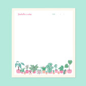 Mädchenhäuser Rosa, Grün und Creme, nicht ausgekle Notizblock