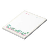 Mädchenhäuser Rosa, Grün und Creme, nicht ausgekle Notizblock (Rotiert)