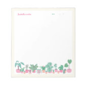 Mädchenhäuser Rosa, Grün und Creme, nicht ausgekle Notizblock (Vorderseite)