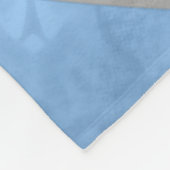 Mädchenhellblau-Schwarzvolleyball personalisiert Fleecedecke (Ecke)