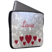 Mädchenherzen personalisiert laptopschutzhülle (Vorne Rechts)