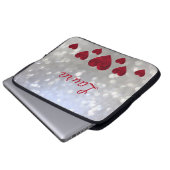 Mädchenherzen personalisiert laptopschutzhülle (Vorne Knopf)