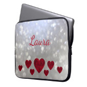 Mädchenherzen personalisiert laptopschutzhülle (Vorderseite Links)