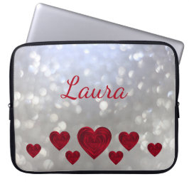Mädchenherzen personalisiert laptopschutzhülle