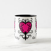 Mädchenherzen Zweifarbige Tasse (Mittel)