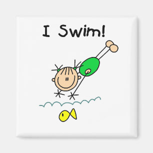 Mädcheni Swim-T - Shirts und Geschenke Magnet