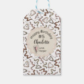 Mädcheninsekten Herzwürmer wünscht Geburtstag Geschenkanhänger (Vorderseite)