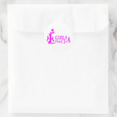 MÄDCHENJAGD RUNDER AUFKLEBER (Tasche)