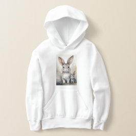 Mädchenjunge mit Niedlichen Bunnies Hoodie