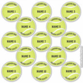 Mädchenjunge Sonderspieler benennen Tennisaufklebe Aufkleber (Vorderseite)