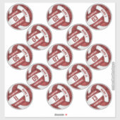 Mädchenjunge, weiße Volleyballspieler Aufkleber (Blatt)